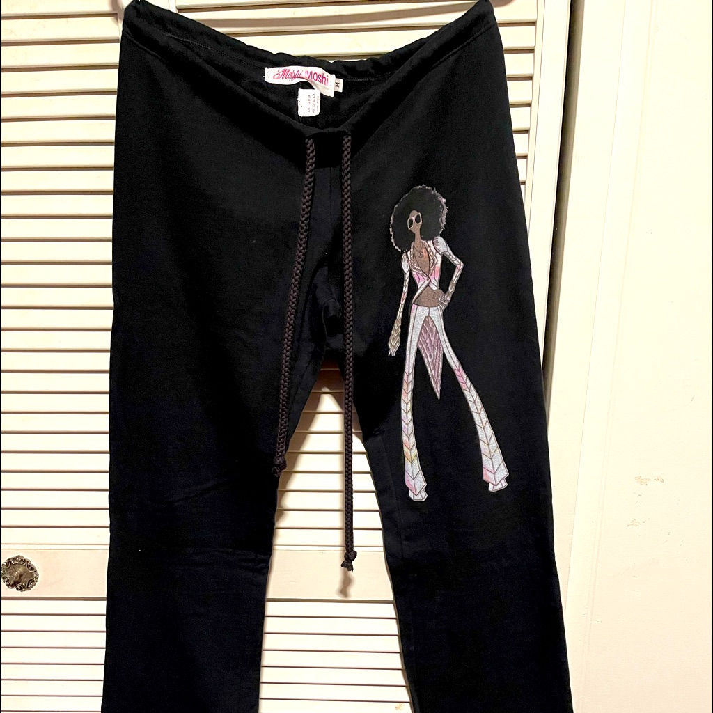 Moshi Moshi Afro Disco Queen On Front Sweatpants